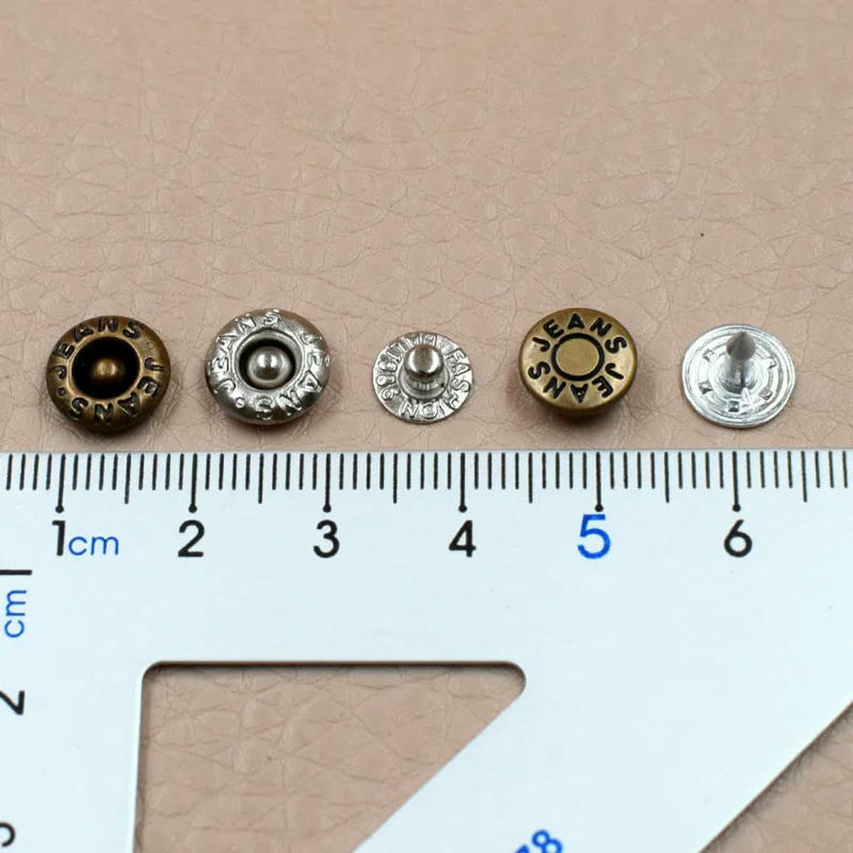 Fibbia per jeans, accessori decorativi, bottoni rotondi, rivetti a pressione manuale, fibbia per tasca, bottoni di regolazione in metallo - 100 set B e stampo