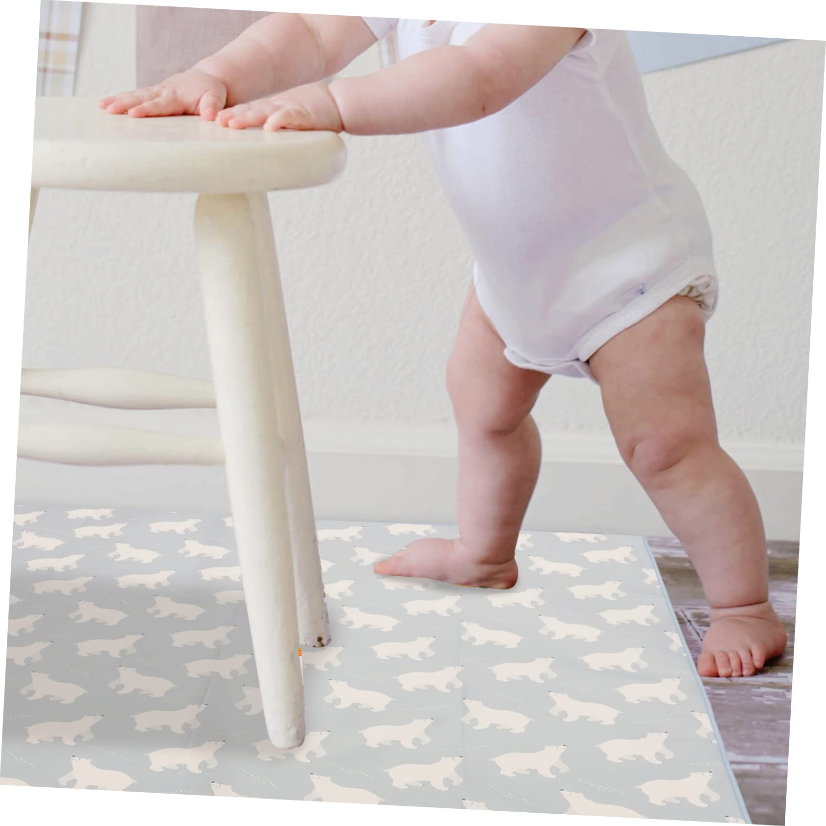 Tapis sous Chaise Haute Bébé Antidérapant en Polyester