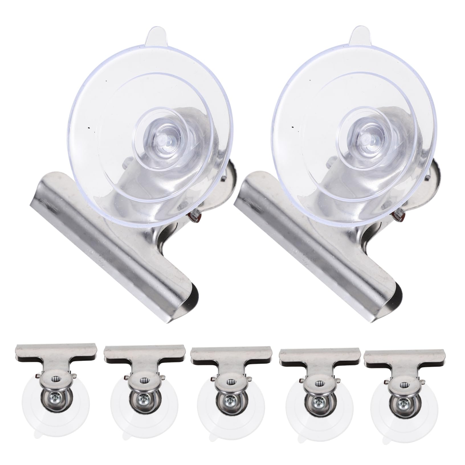 Zerodeko 10 Sätze Plastikbecher-clip Für Schilder Fensterbecherhalter Verzinkter Stahlhaken Für Handwerksdisplays 8 Stück * 10