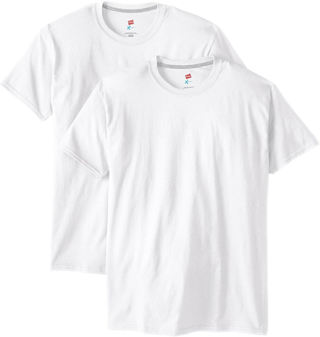 Hanes Pacote de camisetas X-Temp Performance, camisetas masculinas com absorção de umidade de mistura de algodão, pacote com 2