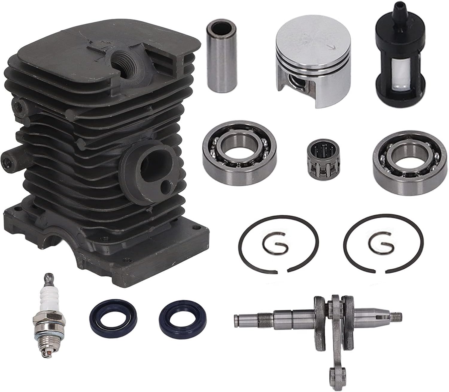 Sparking Plug Kit for MS180 MS170 017 018 Crankcase Replacement with Iron ABS Carburetor Kit for Forestry Livestock