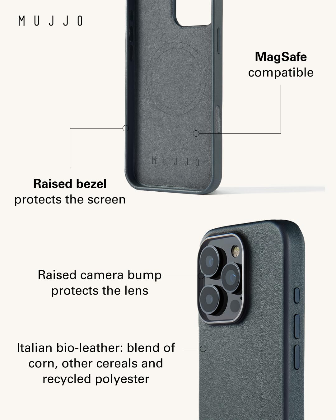 Amazon.com: Mujjo Leather MaizCase - Fits iPhone 16 Pro Max