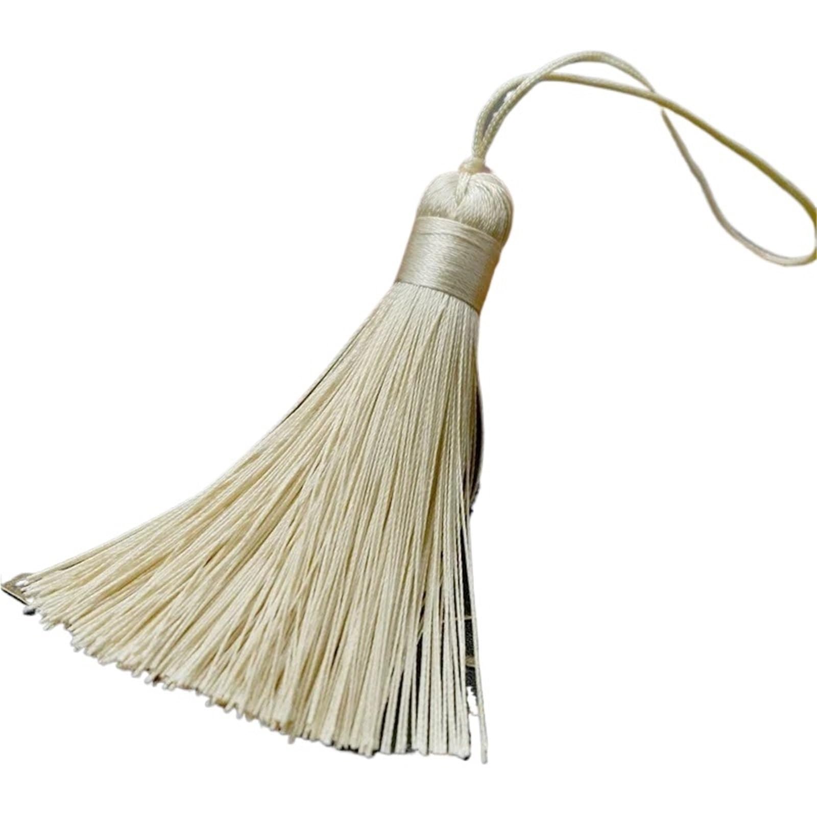 Handmade Silky Tassels 8cm with Loop for Jewelry Keychain DIY