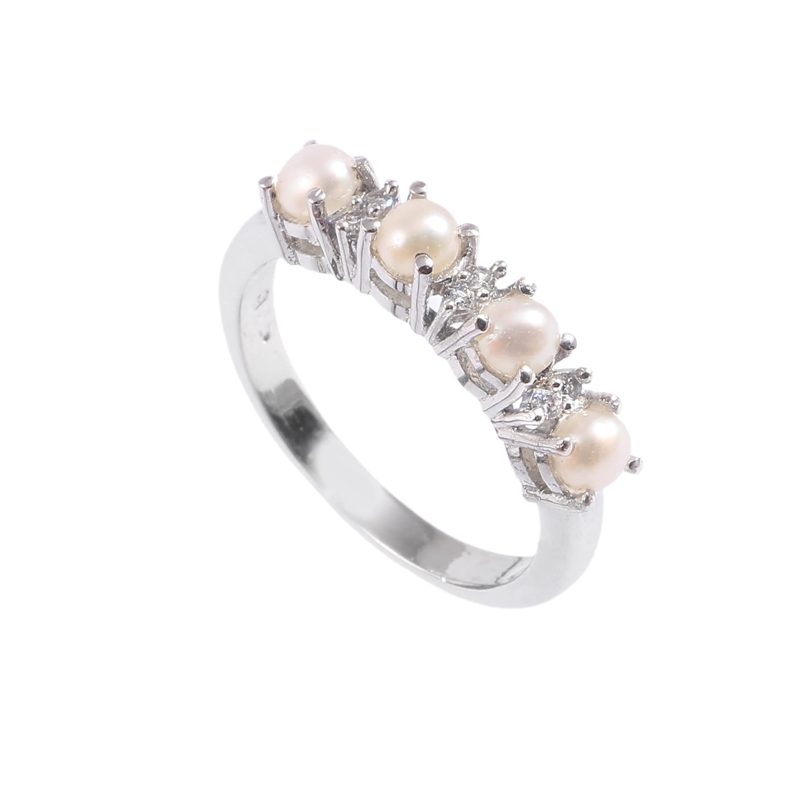 Redgem Sterling Silver Ring for Women Cultured Pearl 4 MM Round Ring Size 10 (B09B7BWCTY) Amazon Price History, Amazon Price Tracker