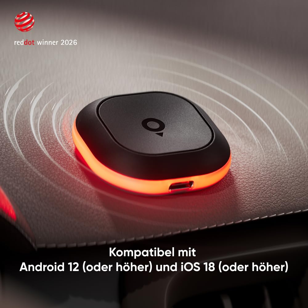 TomTom Verkehrsalarm Blitzerwarner für Auto – Warnt vor festen & mobilen Blitzern, Staus | Ohne ABO | CarPlay & Android Auto | Made in Europe | Tom by TT Premium Pack