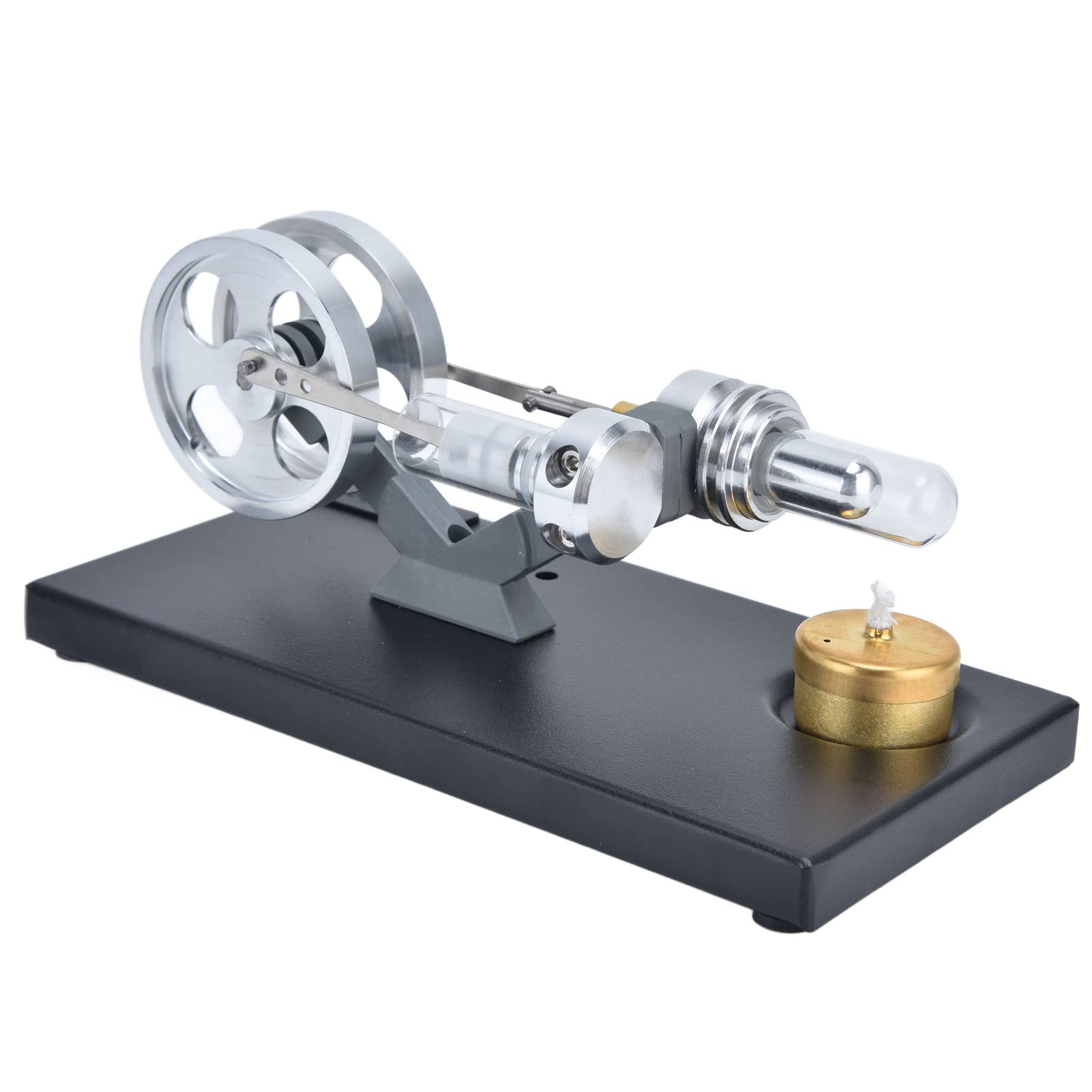 Stirlingmotor-Modell, Aluminiumlegierung, Stromgenerator-Modell für physikalische Experimente, Labor-Lehrmittel, Lernspielzeug