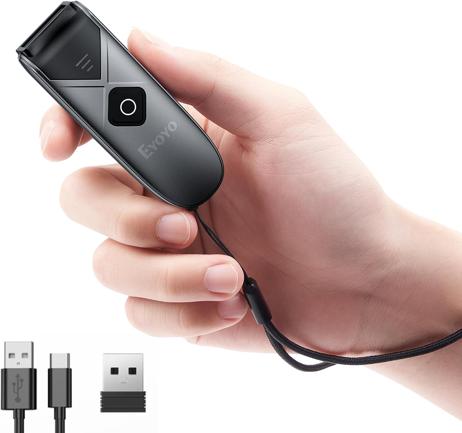 Eyoyo Mini 2D Bluetooth Barcode Scanner, Portable Wireless CMOS Barcode