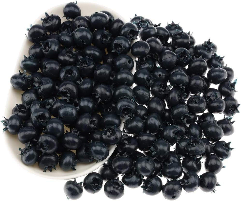 Gresorth 50pcs Artificial Blueberry DIY Craft Fake Fruit