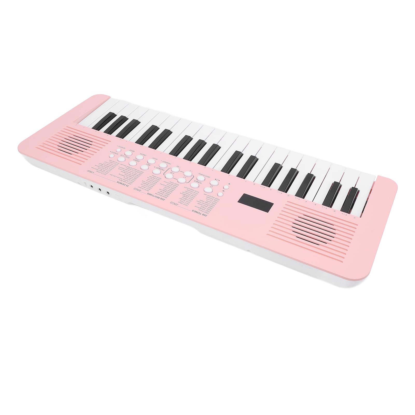 Walfront Tastiera Elettronica a 37 Tasti, Materiale Plastico, 200 Opzioni Audio, Design Portatile per Musicisti e Principianti (PINK)