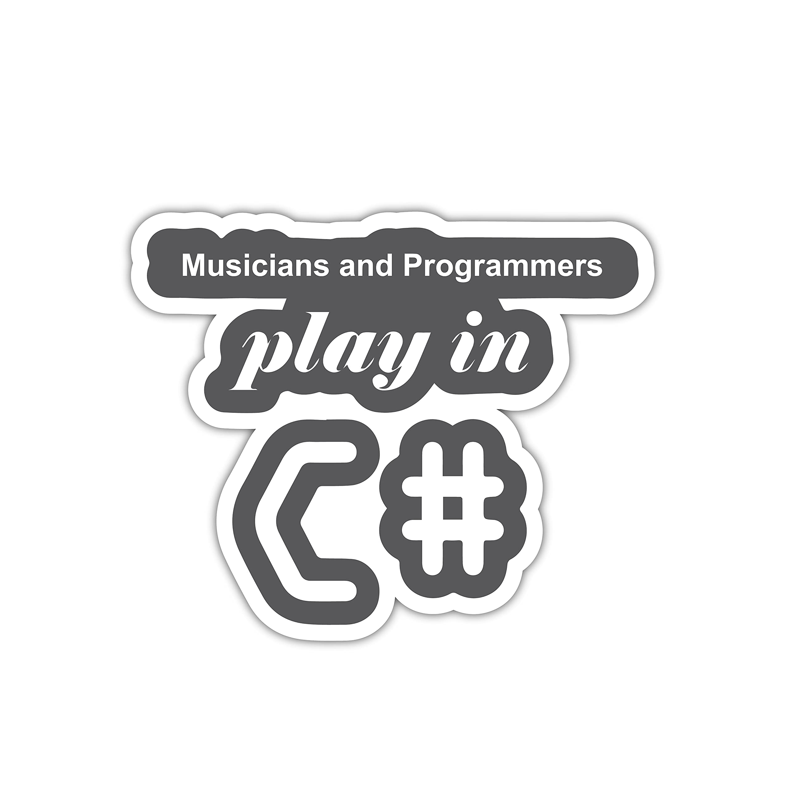 woopme Musicians Play in C# Motivational Quotes Sticker for Developers Programmers Vinyl Decal Printed Sticker Funny for Walls Laptops Bottles Cars (Multicoloured) (B0977M3H5H) Amazon Price History, Amazon Price Tracker