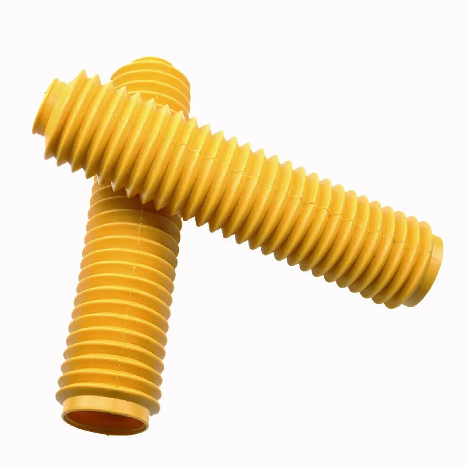 HGCXBYAP Soufflet de Fourche Moto 40 mm, Housse Anti-poussière Universelle en Caoutchouc Jaune pour Moto Tout-Terrain
