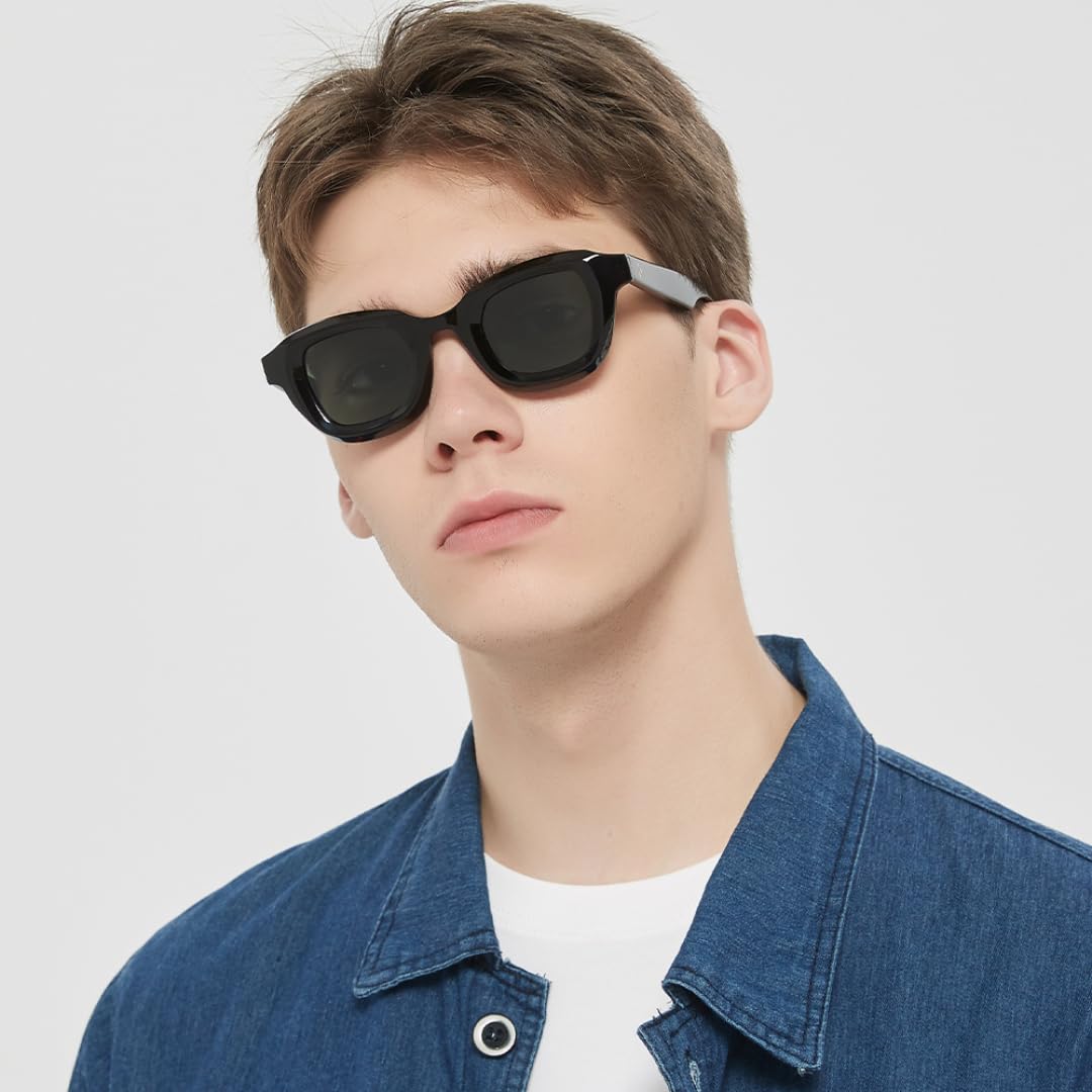 Okulary przeciwsłoneczne vintage z polaryzacją dla mężczyzn i kobiet, oprawki z octanu, modne okulary przeciwsłoneczne retro do jazdy samochodem