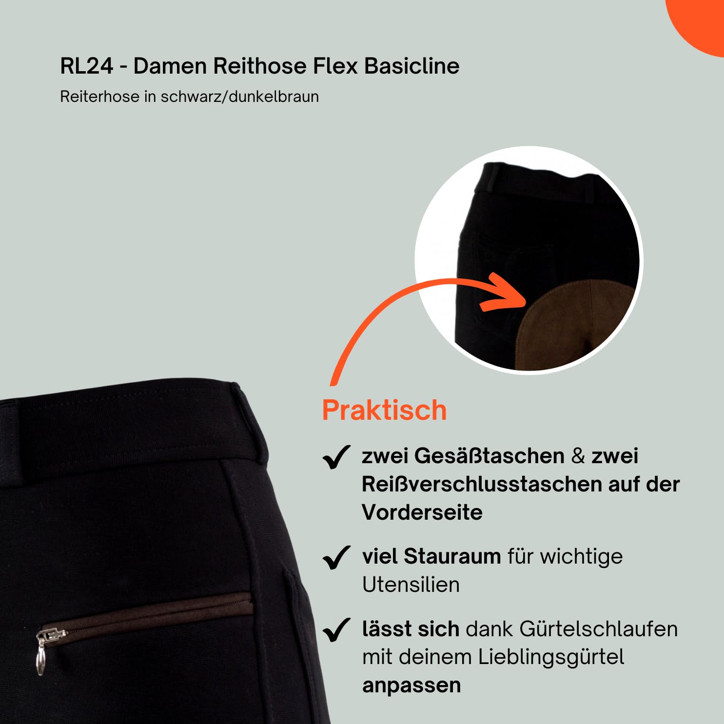 RL24 Damen Reithose Vollbesatz Flex BASICLINE