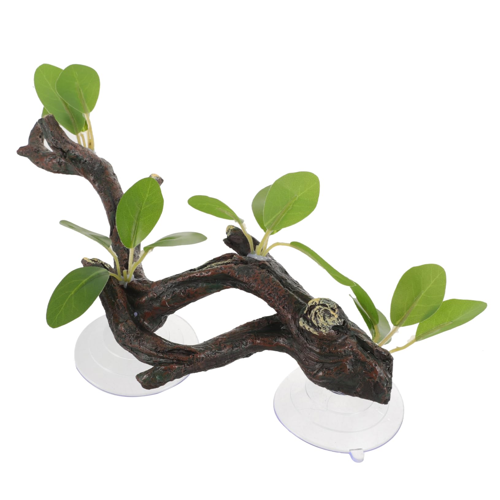 PRETYZOOM Rama de resina simulada plantas de acuario falsas decoración vegetal de terrario plantas de acuario plantas de tortuga decoración de acuario reptil suministros de acuario