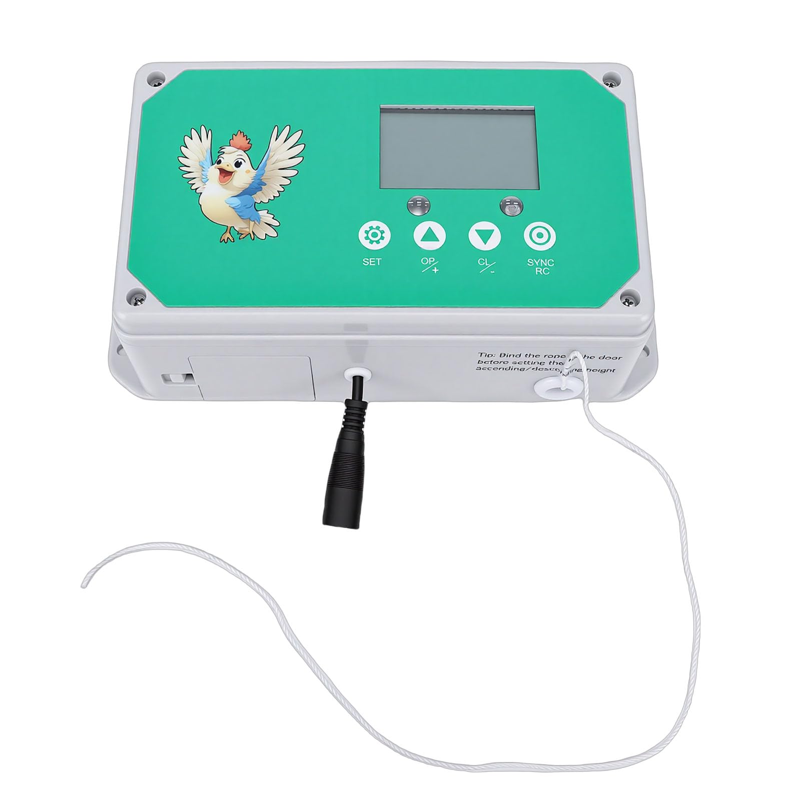 TOPINCN Automatischer Hühnerstall-Türöffner, Programmierbarer Timer, Fernbedienung 50 M, LED-Anzeige, EU-Stecker 100-240V
