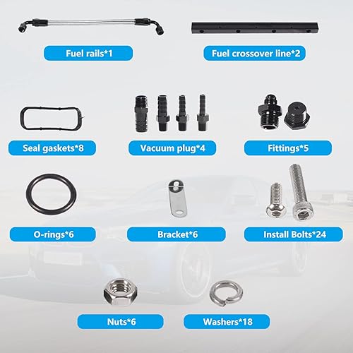 Miniatura 6 de YIUIY Para LS Colector de admisión de perfil bajo con puerto catedral de 102 mm compatible con Chevy GMC Pontiac LS1 LS2 LS6 de chapa de metal