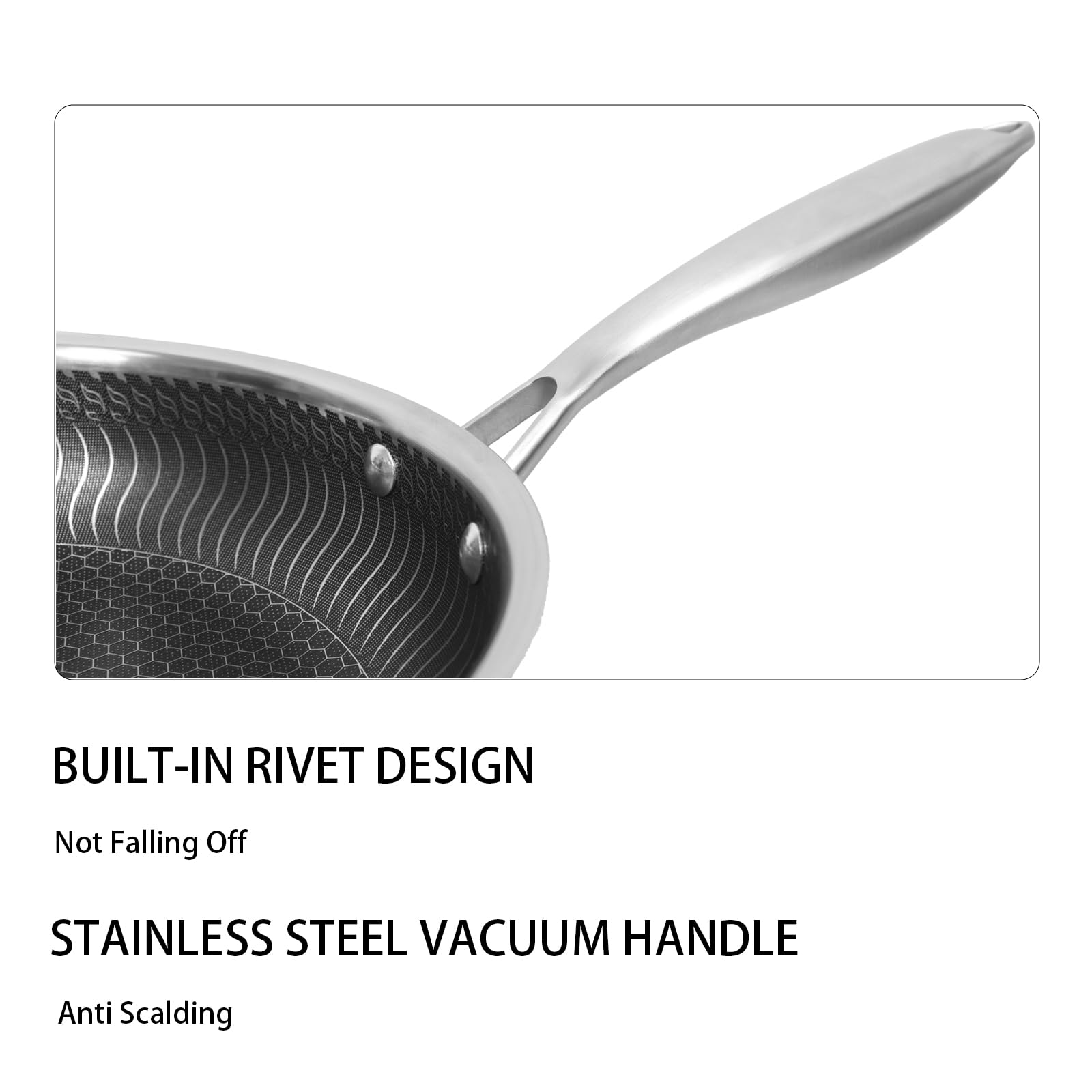 11 Inch Nonstick Frying Pan Skilletï¼ŒThree Layer Thickened 18/10 Stainless Steel Saute Pan With Lidï¼ŒCompatible With All Stoves