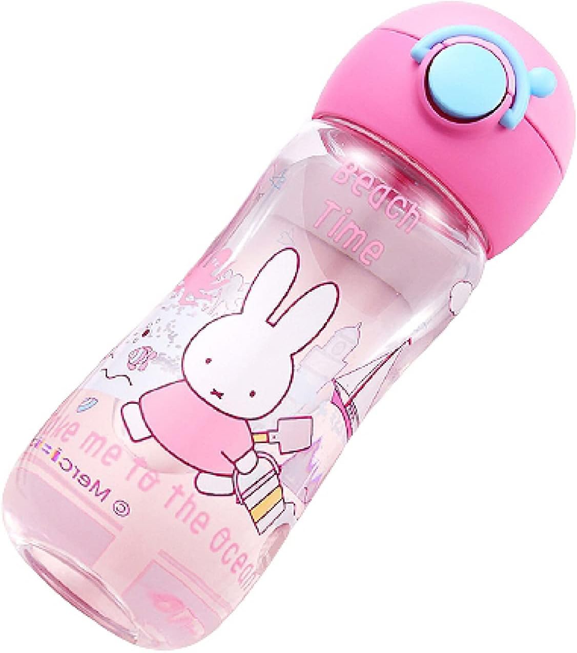Amazon.co.jp Miffy and Friends Water Bottle, Direct Drinking, Clear Bottle, Easy to Clean, For