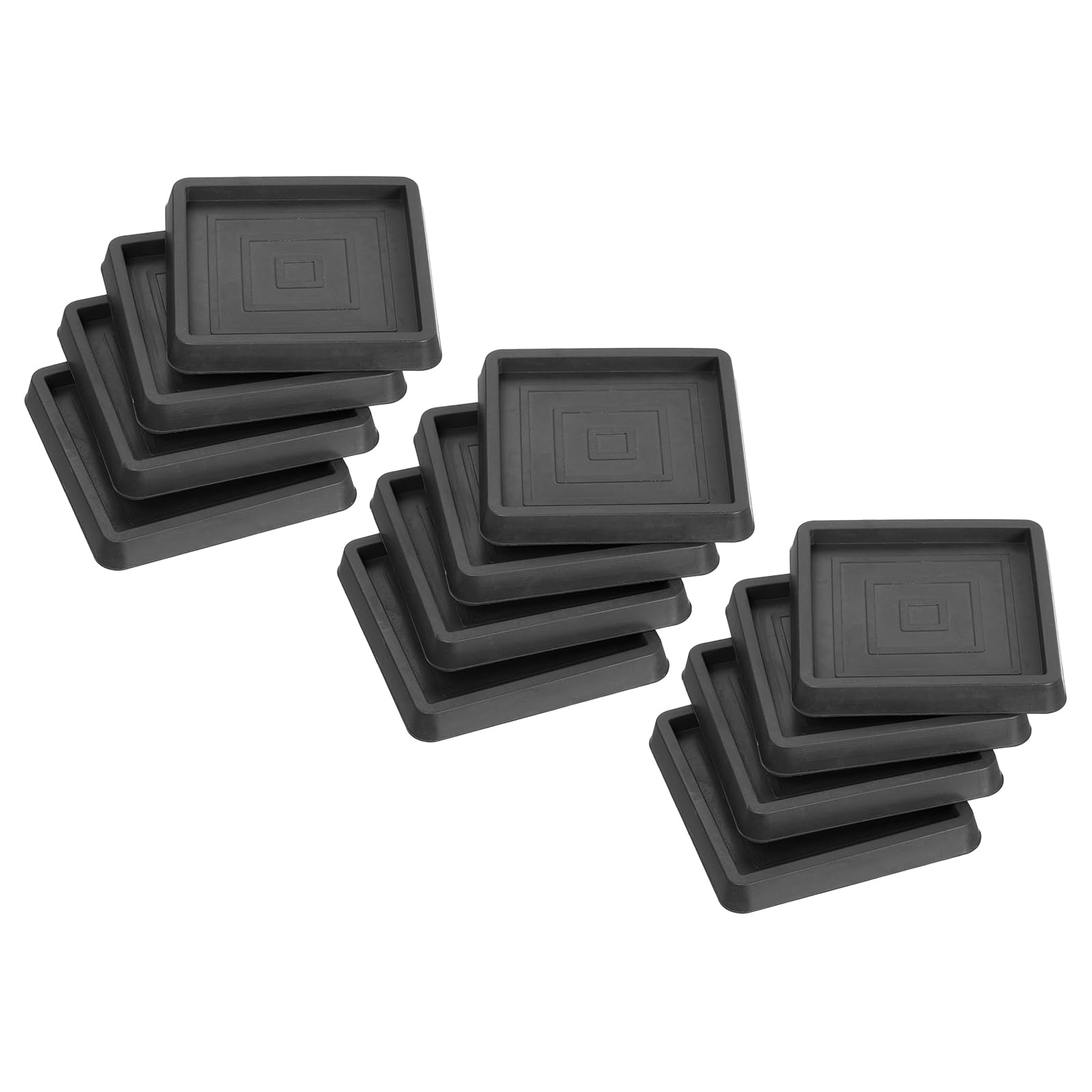 uxcell Chair Leg Floor Protectors, 12Pcs 2.5", Rubber Square Non-Slip Furniture Pads