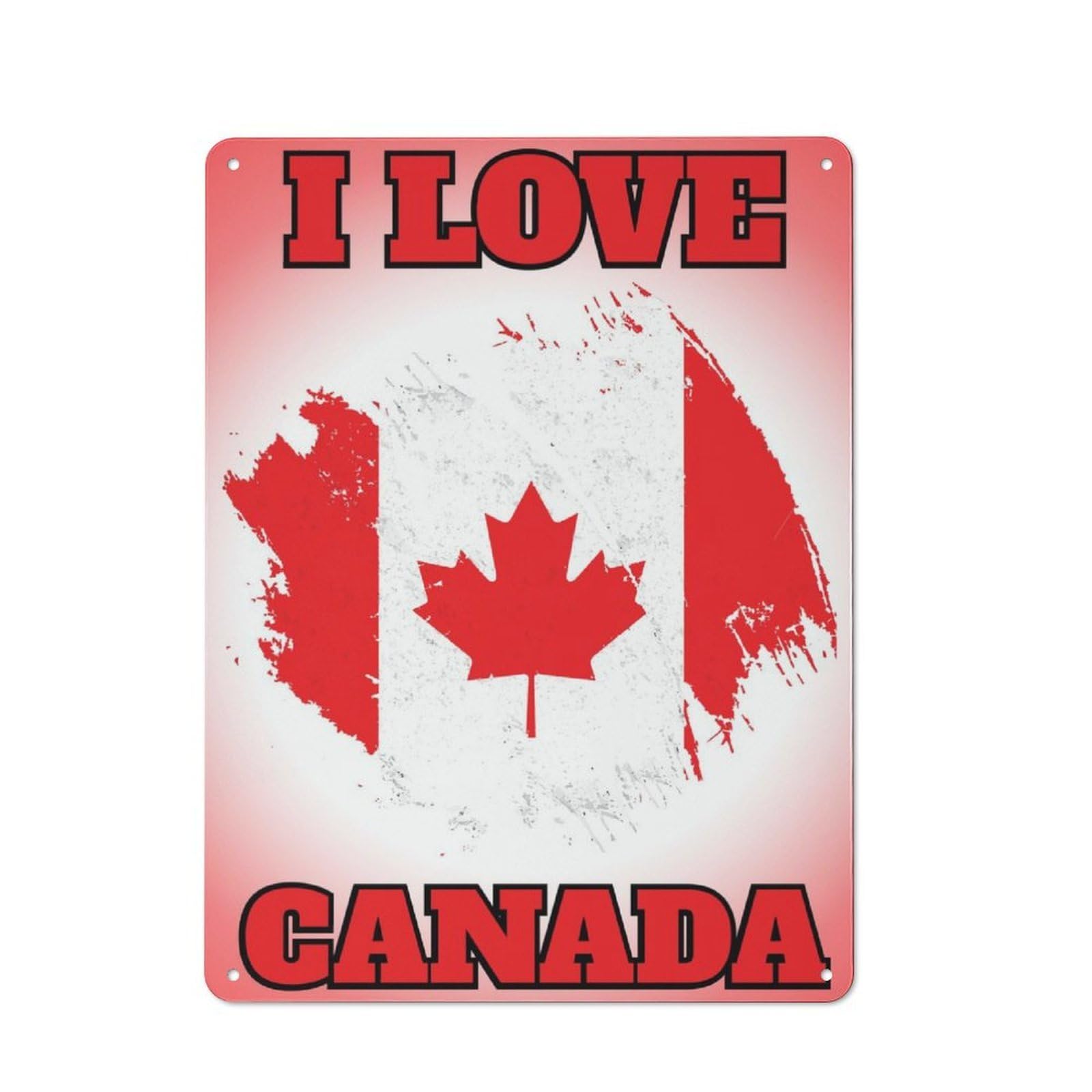 Junmoney Canada Flag Vintage Tin Sign 40X30cm With For Hobby Room Or Studio, For Metal Sign Collectors, For Garage And Workshop Walls