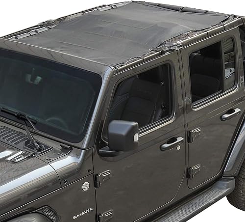 Miniatura 10 de Parasol de malla con bandera estadounidense para Jeep Wrangler JL JLU de 4 puertas 2018-2021