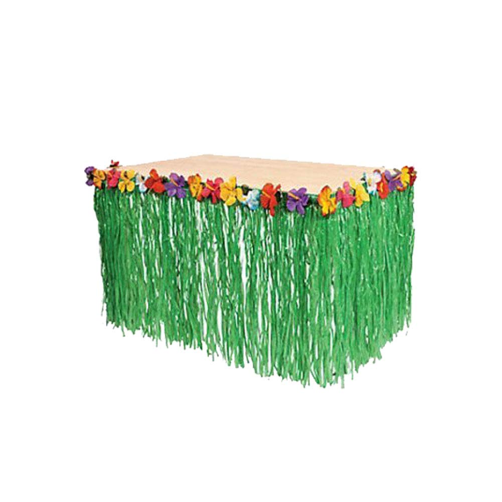 Jupe De Table En Herbe Luau - 16,5 Pieds X 20 Pouces - Déco Hawaïenne / Tiki - Neuve