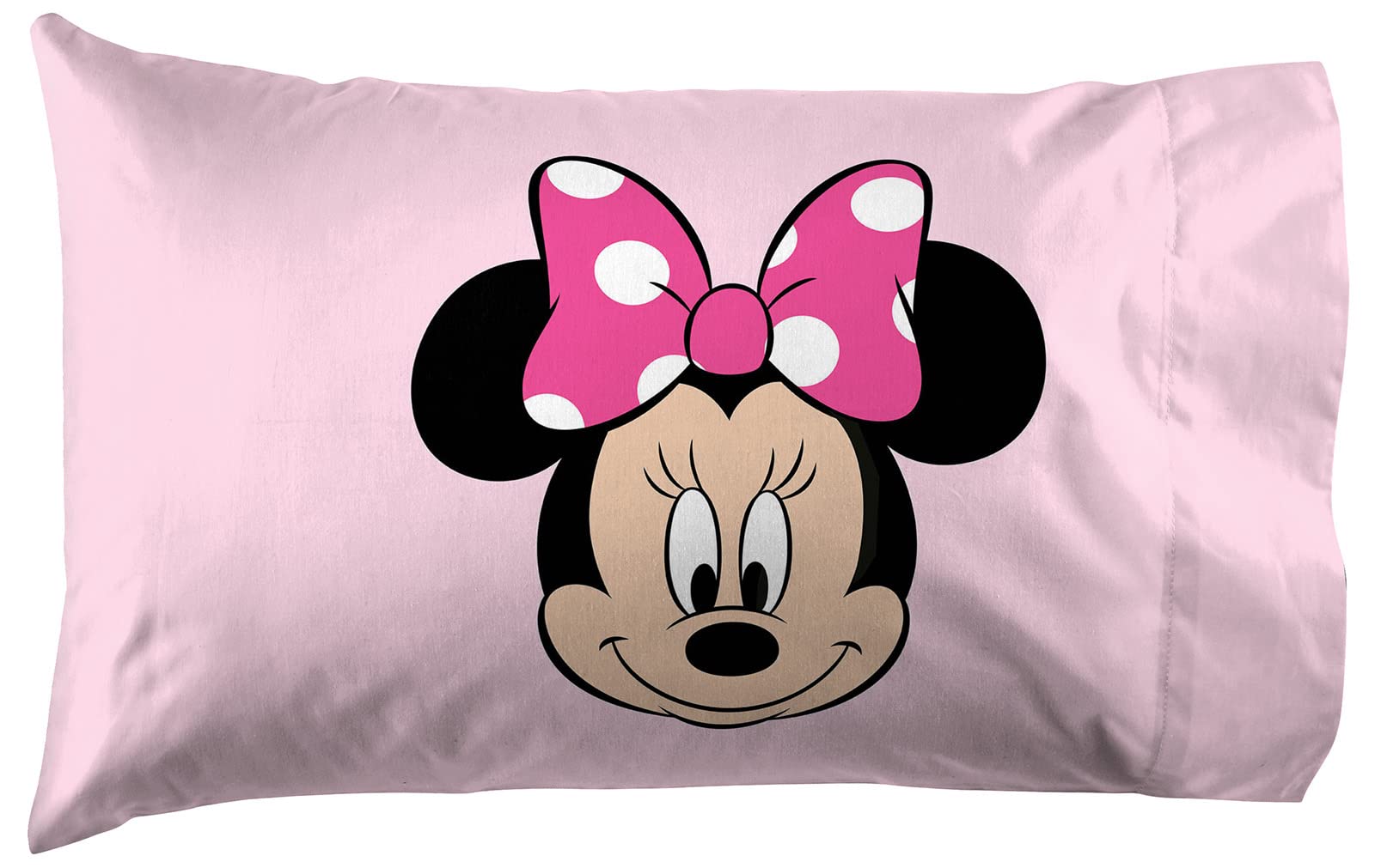 Jay Franco Disney Minnie Hearts & Love Funda de Almohada 100% algodón 50 x 70 cm