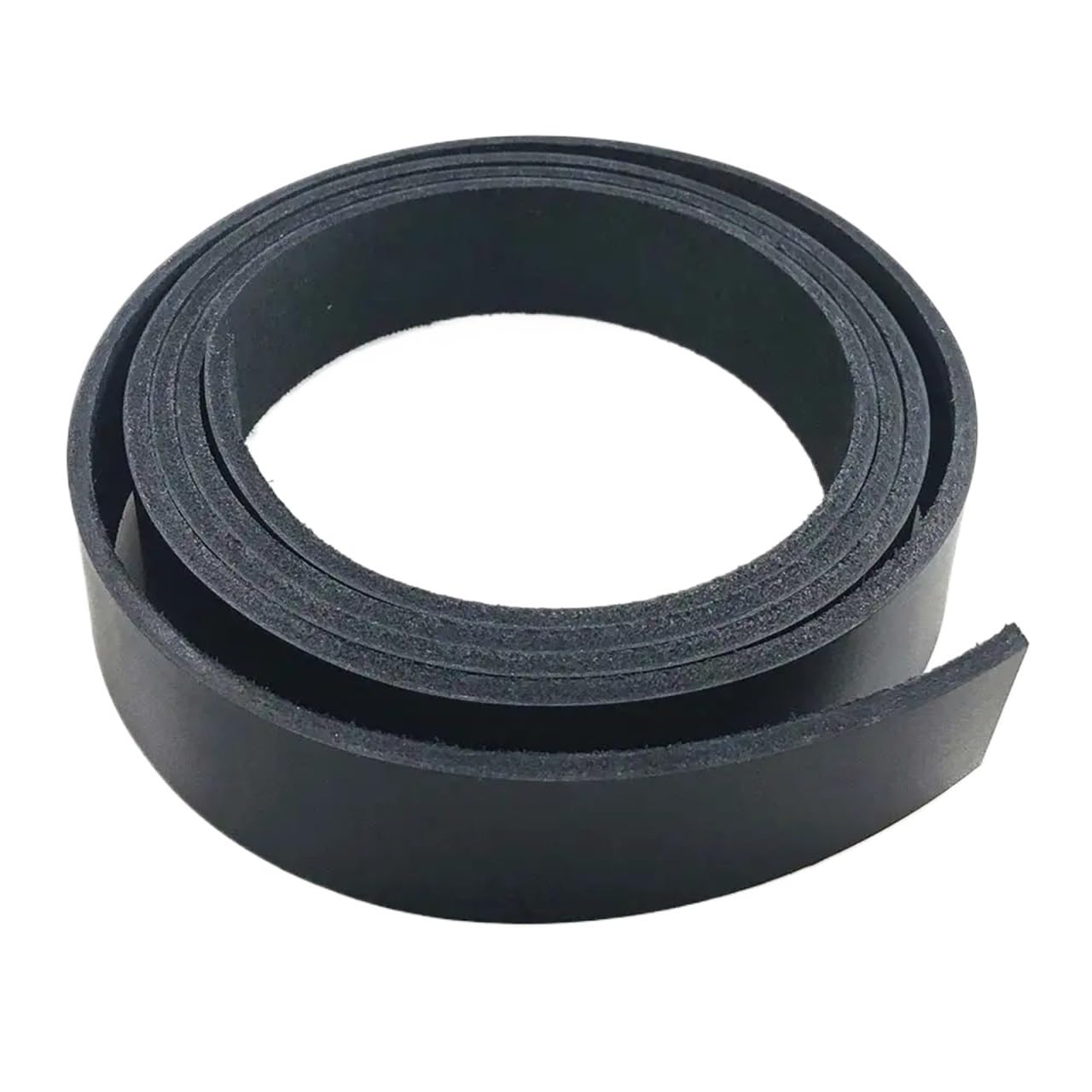 Tanned Leather Belt Blank Cowhide Strip Handmade Genuine 105 to 125cm(Black)