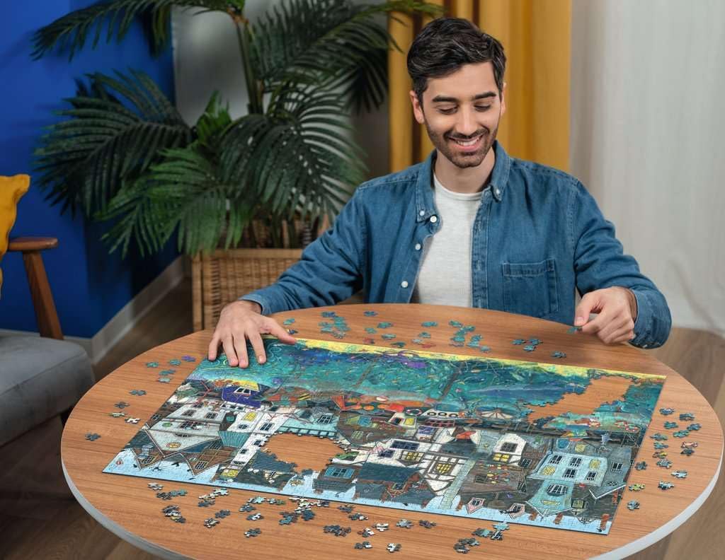 Ravensburger Puzzle 1500 Pieces - Harbour of Wonders: A Bustling Fantasy Port - Ages 14+