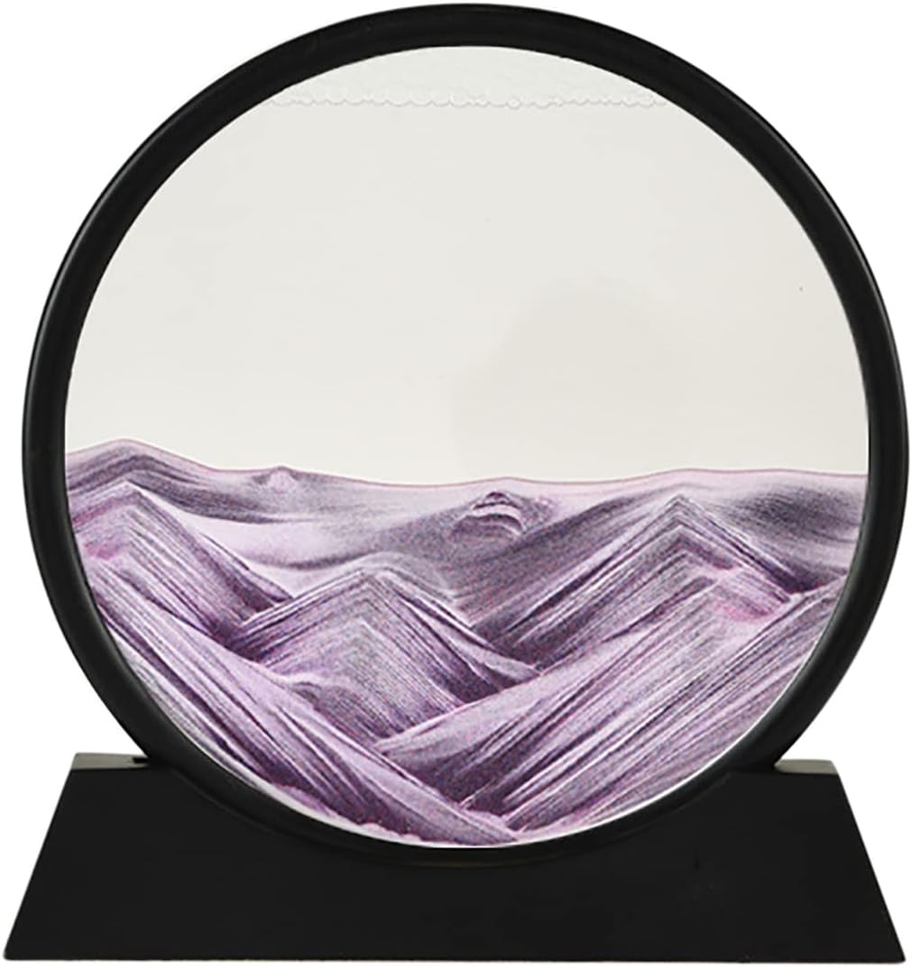 Moving Sand Art Picture Flowing Sand Painting,Sand Picture,3D Deep Sea Dynamic Sandscape,Tabletop Sand Picture for Bedroom Office Hotel Home Decor Party Gift (Color : F, Size : 7INCH)