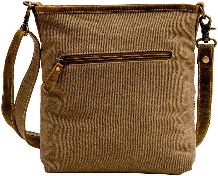 Myra Bag Aztec Purse for Women - Canvas Bag with Real Leather Detailing, Boho Handbags for Women, Cute Western Purse - Image 4