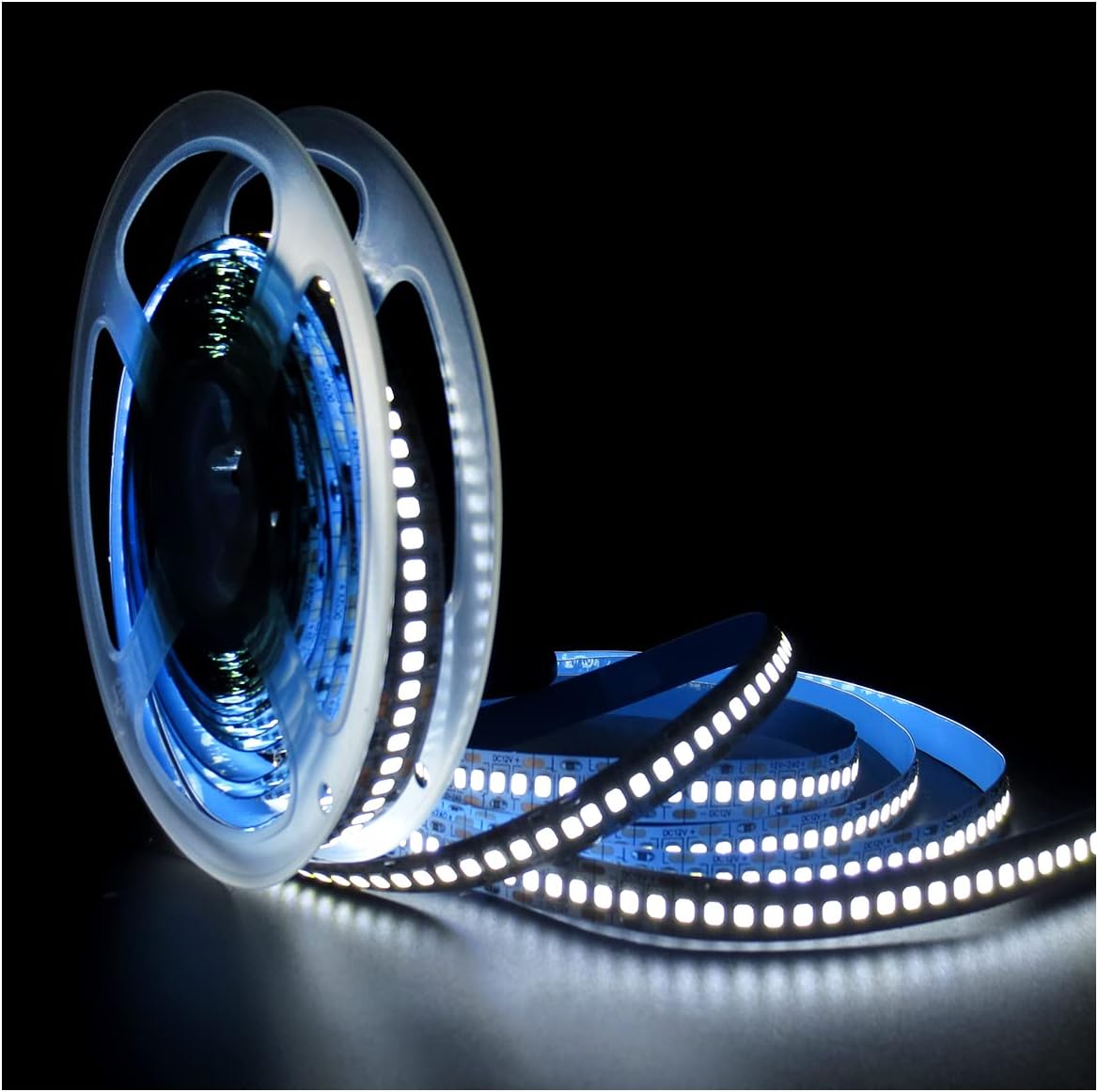 Tyun Tiras de luz LED 12V, 1200 LEDs Blanco 6000K Tiras LED 5 Metros SMD 2835 IP20 Flexible Tira de Luces LED para Jardín, Dormitorio, Decoración de Cocina