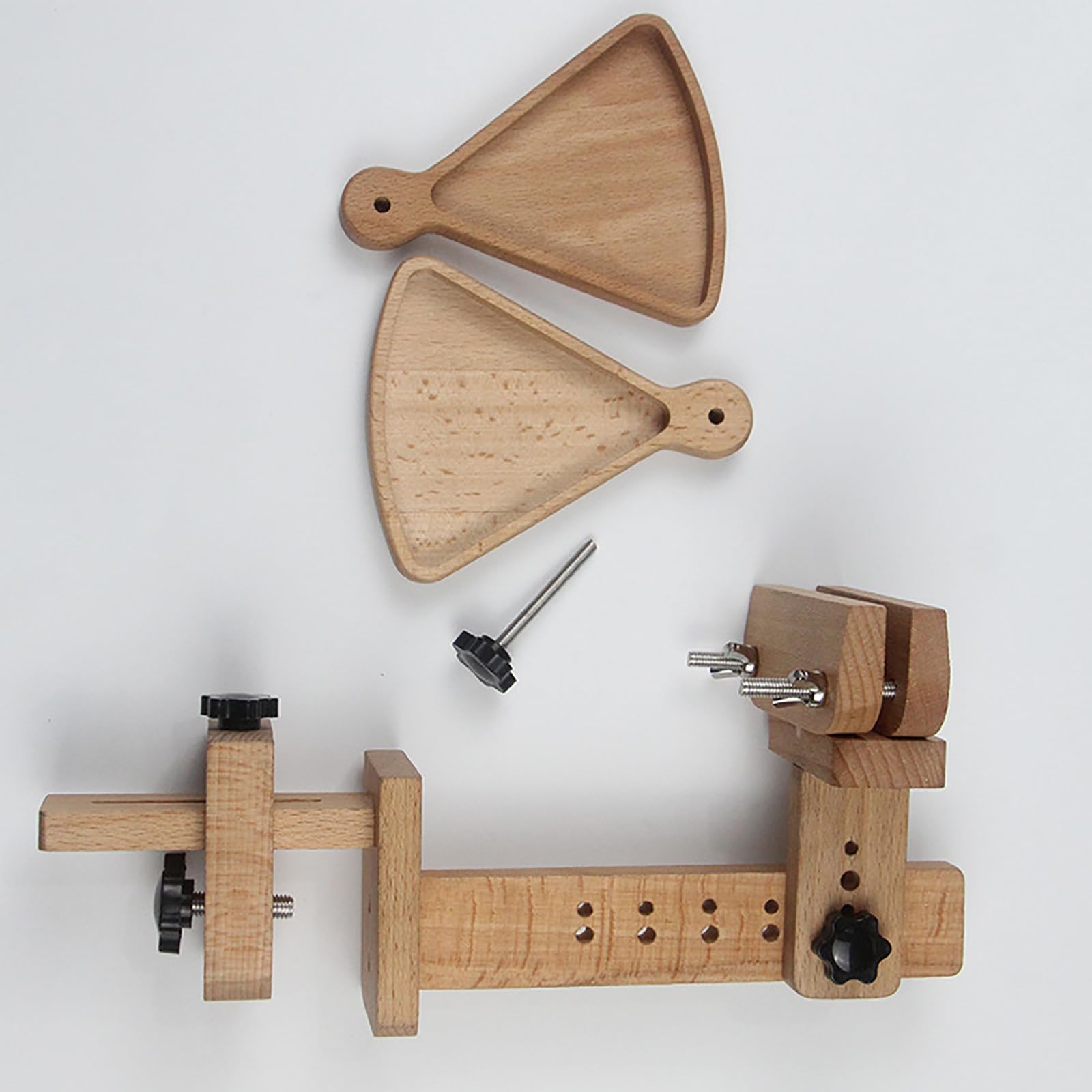 FAXIOAWA Telaio per Ricamo a Croce, Supporto per Ricamo a Telaio in Legno, Altezza Regolabile del palo Verticale, con 2 vassoi per Perline, per progetti di Cucito Artistico