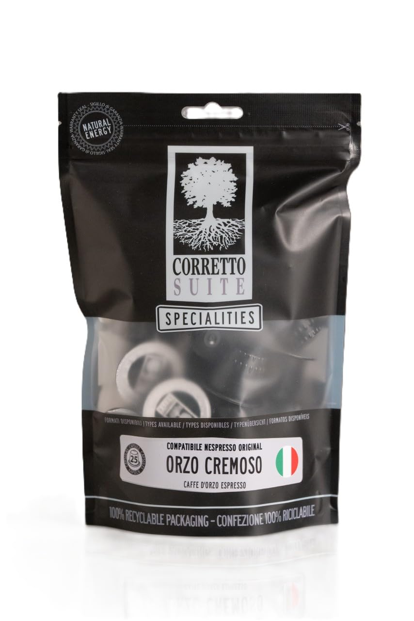300 Capsule Compatibili Nespresso Original | Orzo 100% Italiano Cremoso | Senza Caffeina | Tostatura Equilibrata