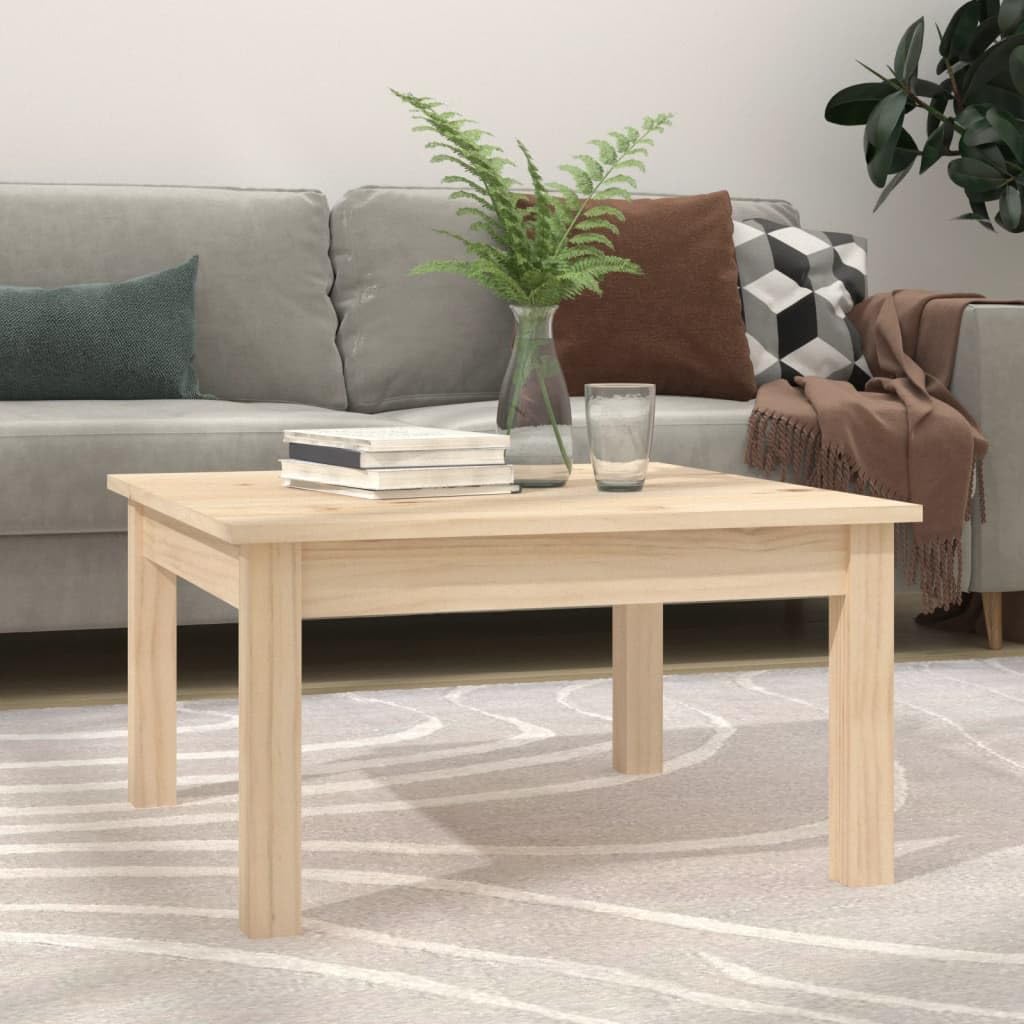 Table basse salon 55x55x30 cm marron pour petite chambre
