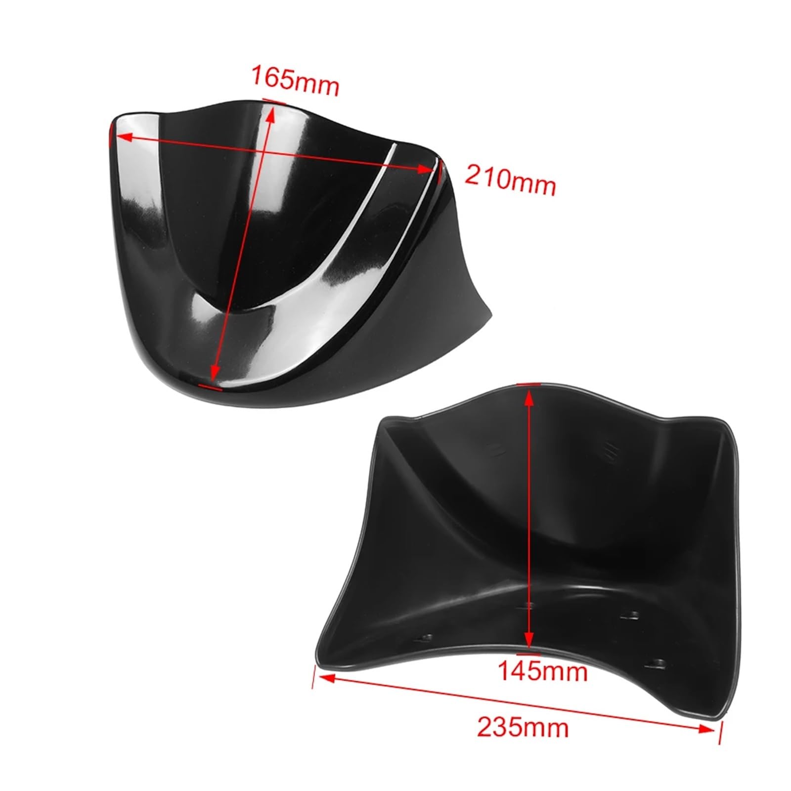 Dekoracja motocykl tylny spojler Pasuje do motocykla Harley Dyna Fat Bob Wide Glide FXD 2006-2017, przedniego spojlera, dolnej osłony osłony powietrza(Glossy black)
