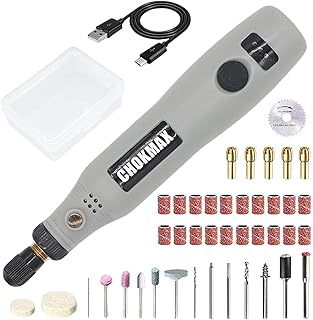 CHOKMAX Cordless Rotary Tool, 3.7V Li-ion MRT22DC Mini Rotary Multi-Tool Kit with Variable Speed, 40pcs Accessories Kit Electric Rotary DIY Grinder for Polishing, Cleaning and Engraving
