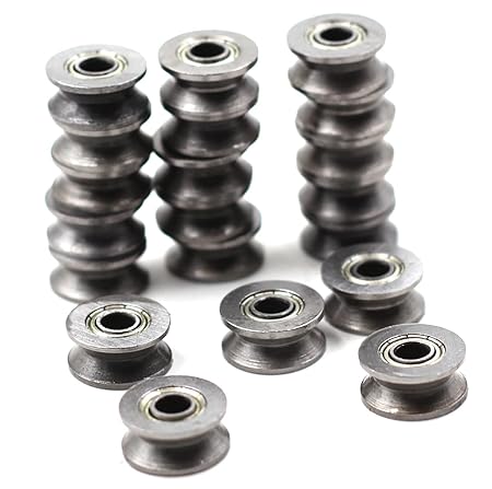 Driak 4x13x6mm V624ZZ High Carbon Steel Deep V Groove Pulley Rail Wheel Ball Bearings,20pc