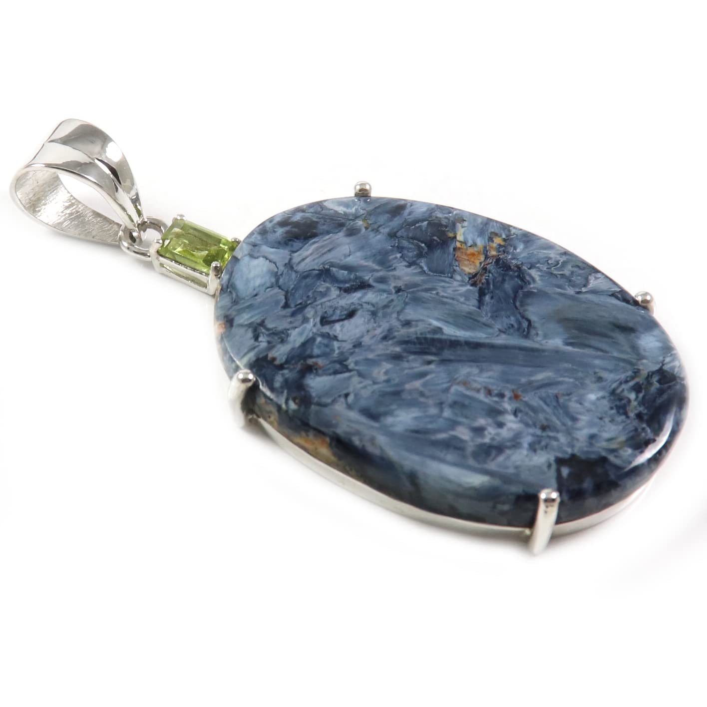 Goyal Impex Women Pietersite Natural Gemstone Solid 925 Sterling Silver Pendant Jewelry PP61