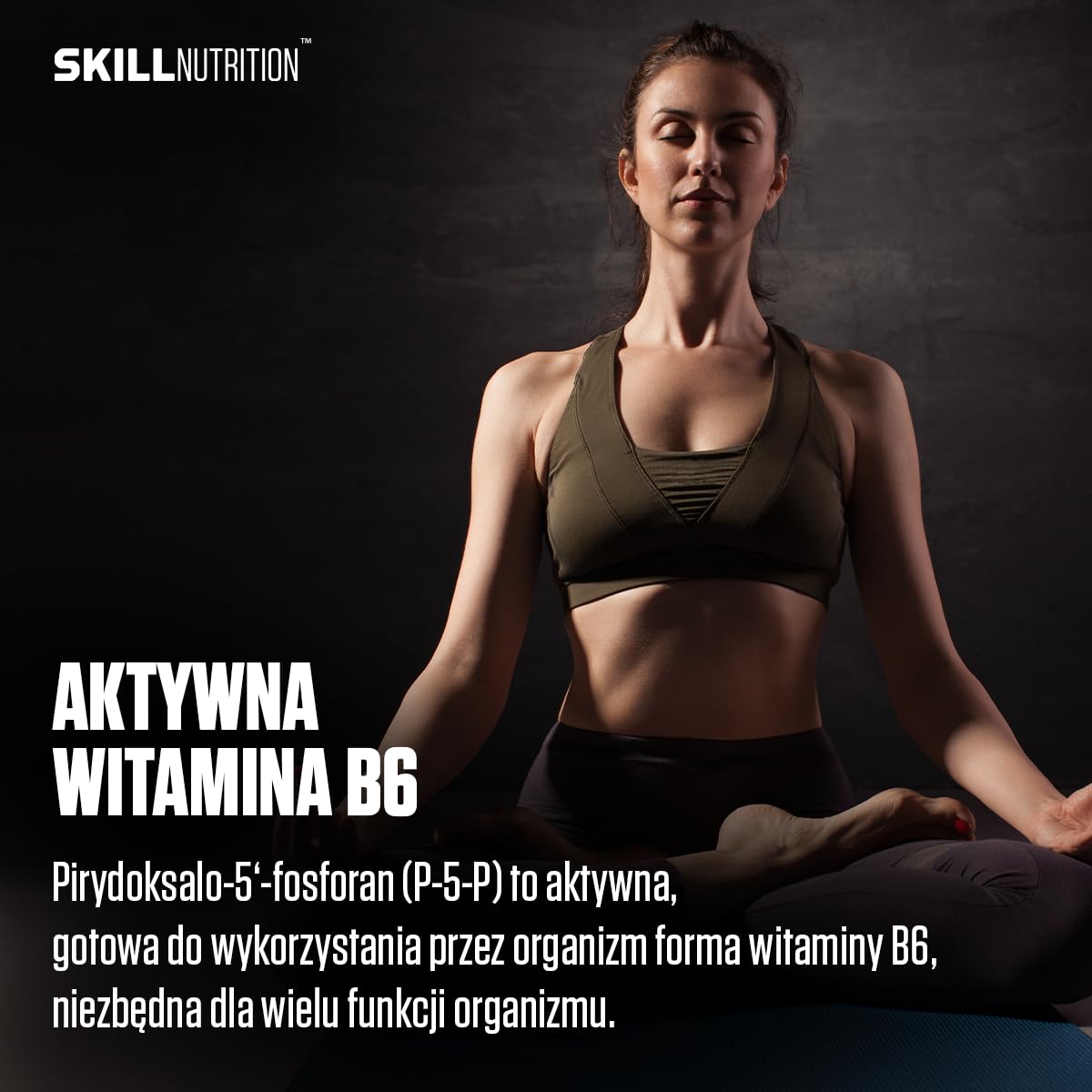 Skill Nutrition Magnesium Malate + Vitamin B6 120 kapsułek | 340 mg magnezu w porcji | 3000 mg jabłczanu magnezu, aktywna B6 P-5-P | Bez tlenku magnezu