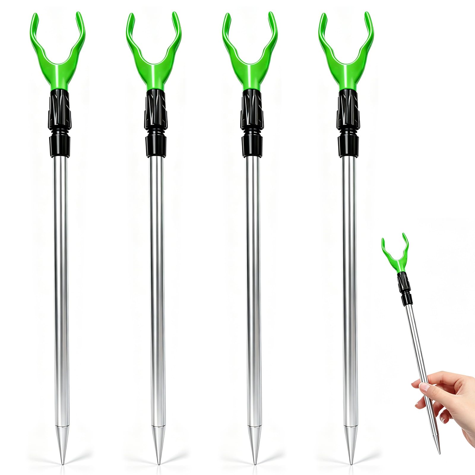 Benaewa 4 Pcs Rod Holders for Fishing, Adjustable Extending Rod Rest, Fishing Accessories for Sea, Lake