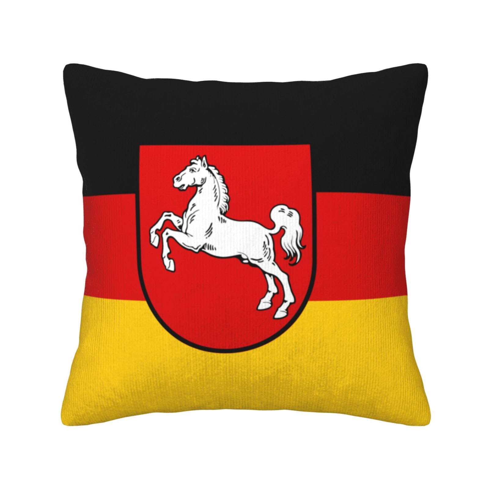 HGIUYDRD Flag of Lower Saxony Print Corduroy Throw Pillow with Invisible Zipper Closure for Living Room, Couch and Bed