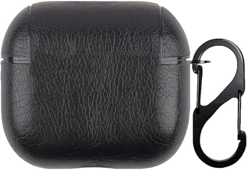 Miniatura 2 de YQG Funda de cuero compatible con AirPods de 3 generación, totalmente envuelto, portátil, a prueba de golpes, llavero para Apple 3, carga para