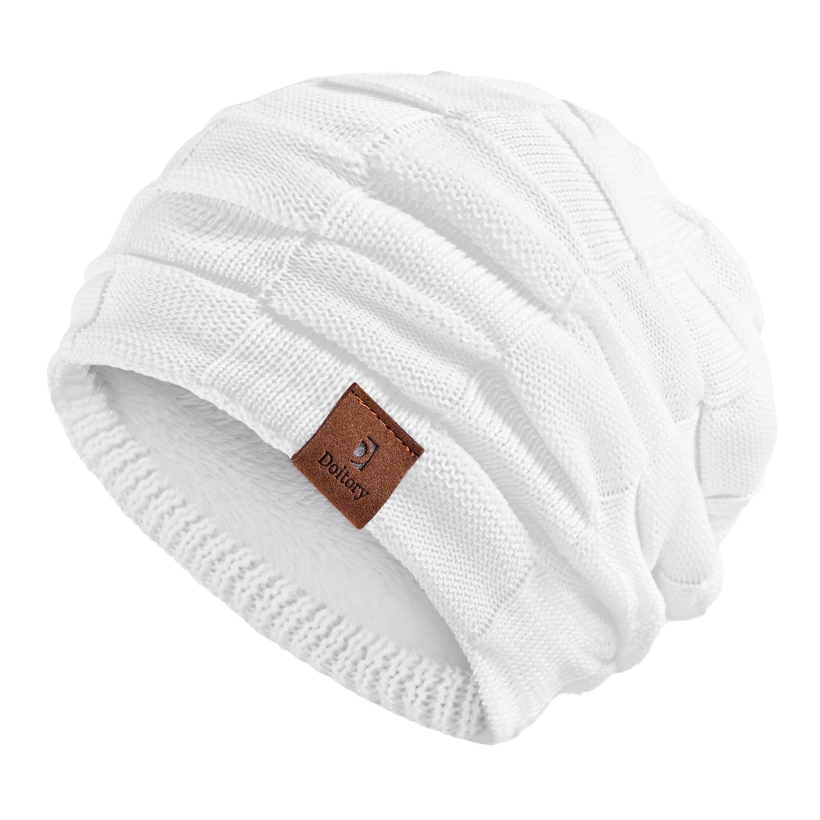 Beanie Hat for Men and Women, Unisex Winter Slouchy Beanie Knit Warm Hat, Cotton Cap for Cold Weather