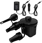 Newpol Inflatable Bed Pump, Electric Air Pump(100 Gallon/Min) for Air Mattress Beds, Inflatable Swimming Pools, Swimming Ring(AC110-240V/DC12V)