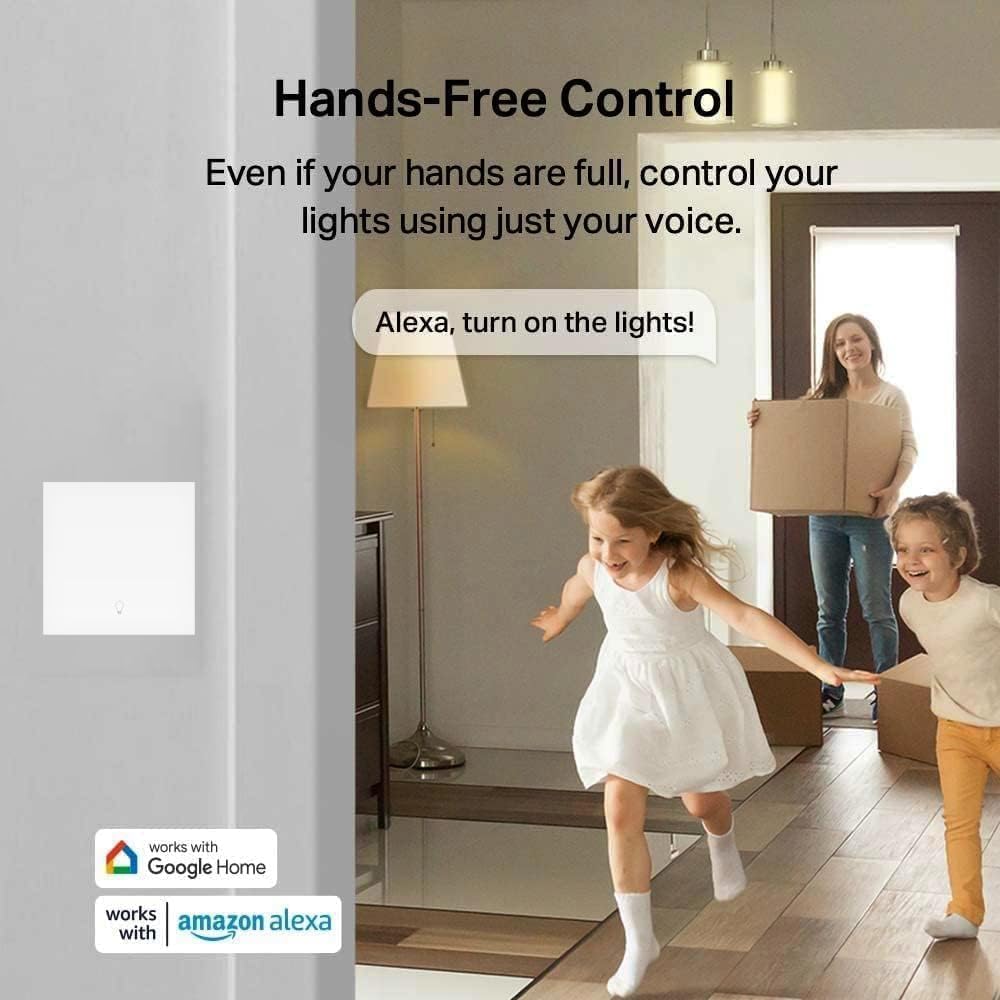ZigBee Interruptor de luz inteligente, funciona con Alexa Google Home, interruptor de botón con retroiluminación, requiere cable neutro, requiere hub Zigbee (paquete de 2 vías)