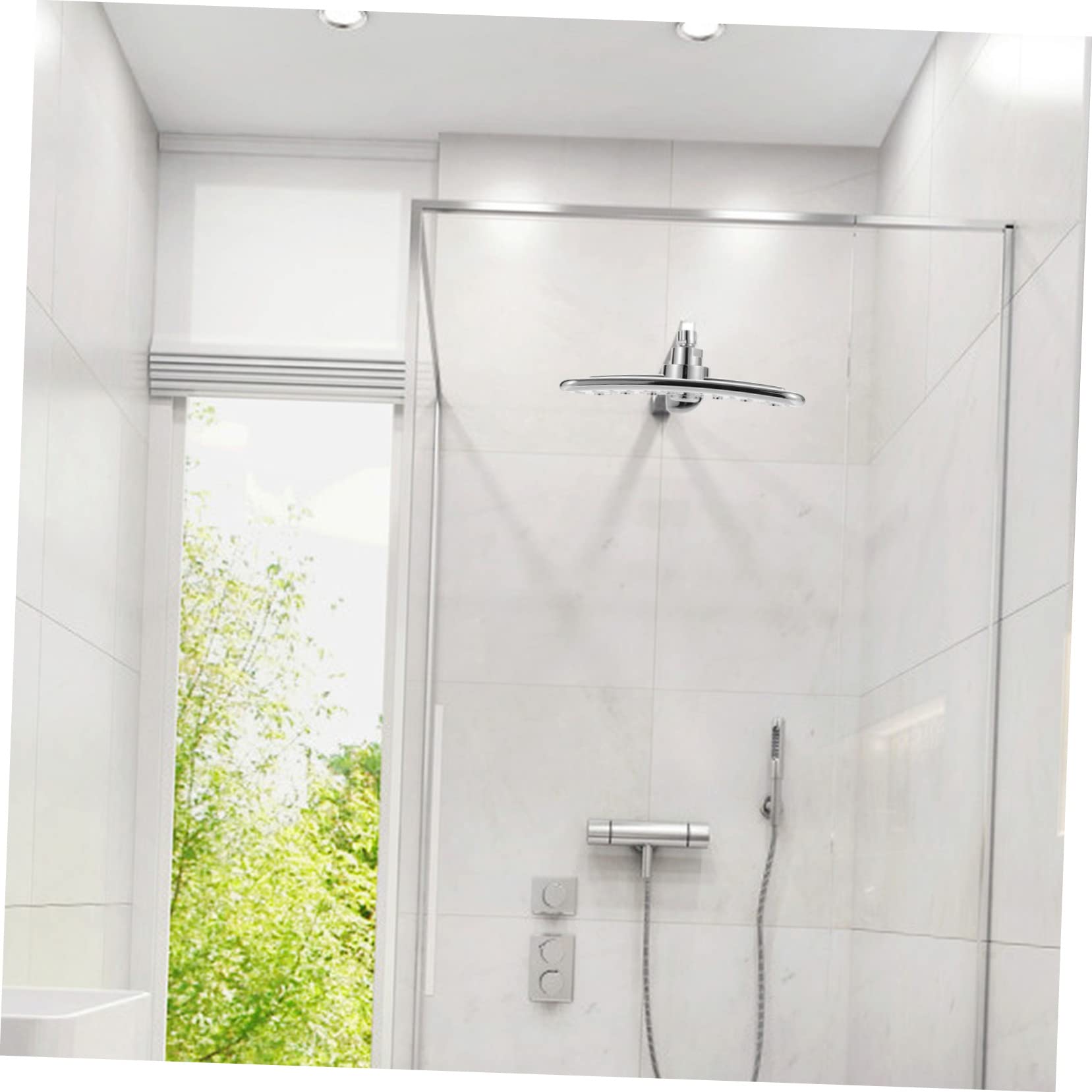 Cabezal de Ducha de Baño Multifuncional 1 Juego Abs Plata