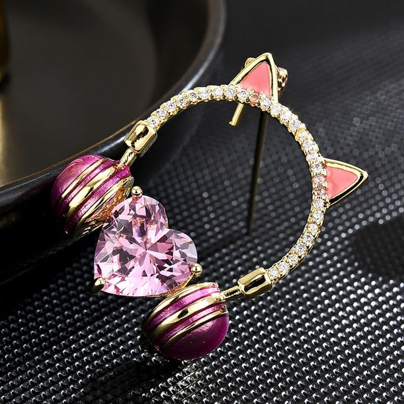Image of Elegant Pearl Flower Designer Brooch Pins Broches Costume Jewelry For Women Fashion Christmas Gift (Headset)