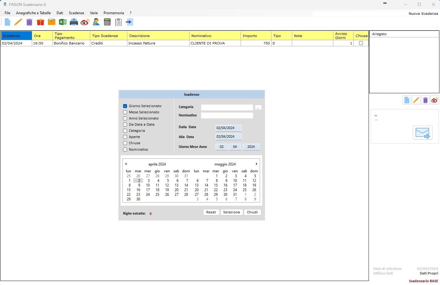 Scadenzario 6 - Il software completo per la gestione delle scadenze per l'ufficio e il privato