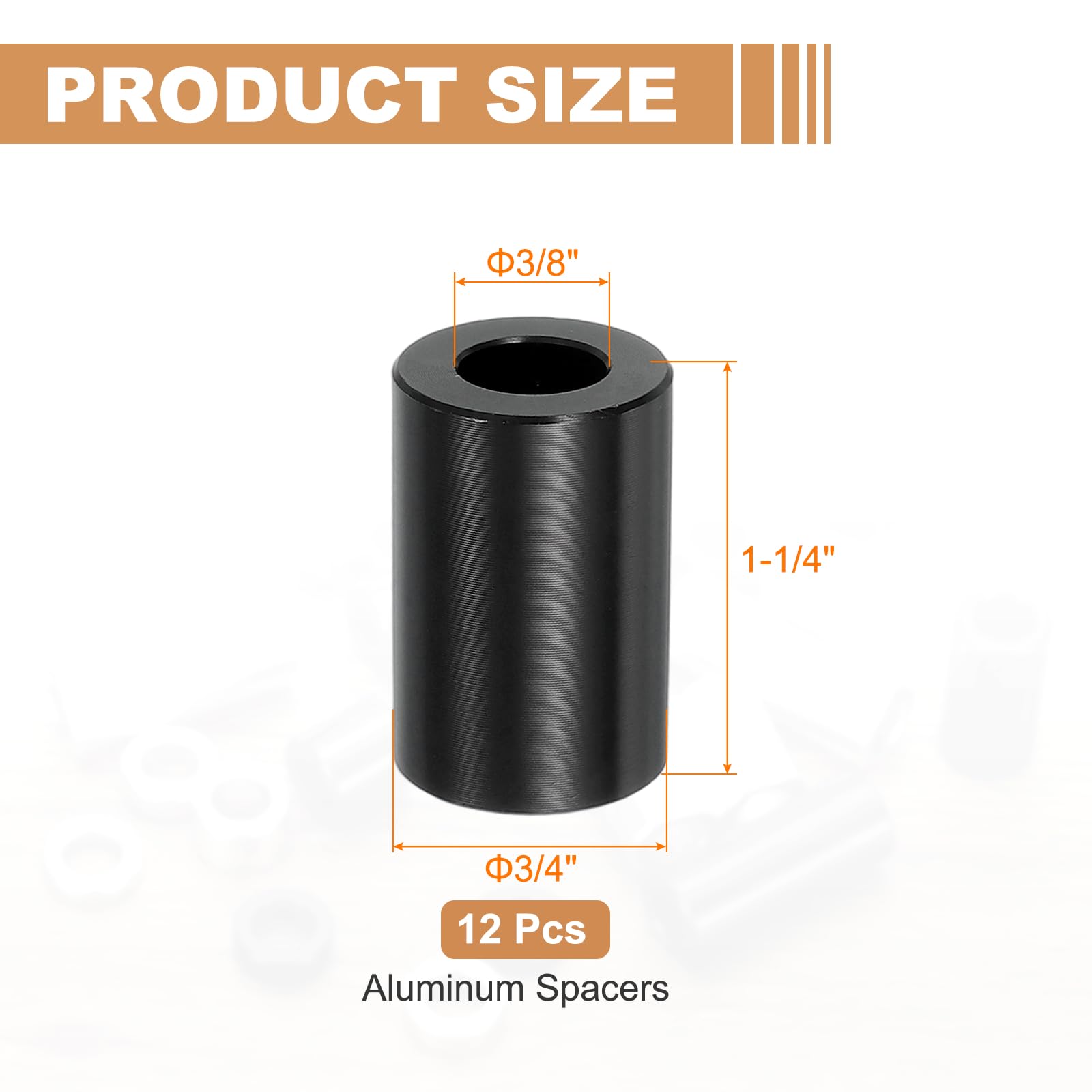 PATIKIL 12PCS Aluminum Spacers - Image 2